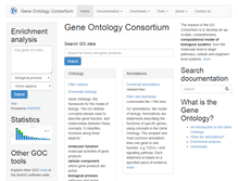 Tablet Screenshot of geneontology.org